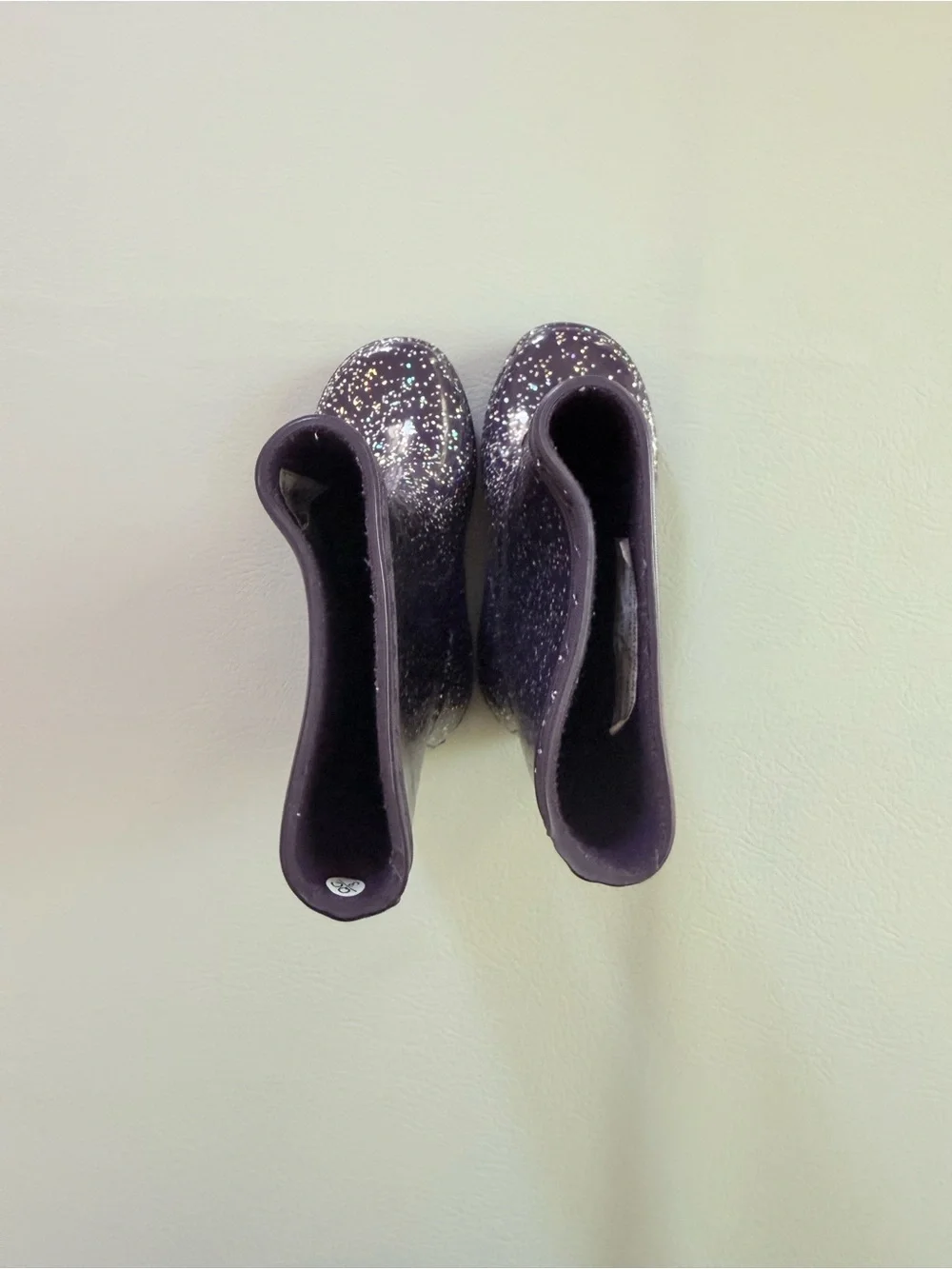 Hunter Kids First Giant Glitter Rain Boots Dark Purple Size 10 US Girls, UK 8